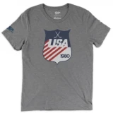 Streaker Sports 1980 USA Hockey Shield Tee - Adult