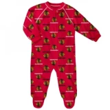 Outerstuff Raglan Zip Up Coverall - Chicago Blackhawks - Newborn