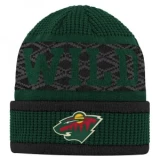 Outerstuff Puck Pattern Cuffed Knit - Minnesota Wild - Youth