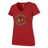 47 Brand Flip Ultra Rival V-Neck Tee - Chicago Blackhawks - Womens