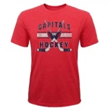 Outerstuff Super Stripe Short Sleeve Tri Blend Tee Shirt - Washington Capitals - Youth