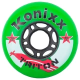 Konixx Triton 82A Roller Hockey Wheel - Green-vs-Labeda Asphalt Hard 85A Roller Hockey Wheel - Orange