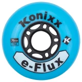 Konixx e-Flux 78A Roller Hockey Wheel - Blue-vs-Labeda Gripper Soft 76A Roller Hockey Wheel - White - 4 Pack