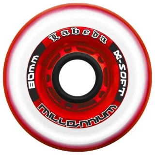 Labeda Gripper Millennium X-Soft 74A Roller Hockey Wheel - Clear/Red