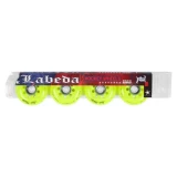 Labeda Addiction Grip 76A Roller Hockey Wheel - Yellow  - 4 Pack