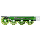 Mission Hi-Lo Switch Indoor/Outdoor 78A Roller Hockey Wheel - Green - 4 Pack