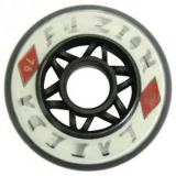 Labeda Fuzion X-Soft 74A Roller Hockey Wheel - White/Black - 608 Core