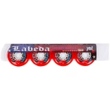 Labeda Gripper X-Soft 74A Roller Hockey Wheel - Red/White - 4 Pack