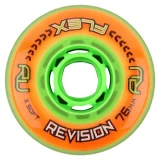 Revision Flex X-Soft 72A/74A Roller Hockey Wheel - Orange/Green
