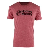HockeyMonkey Logo Adult Short Sleeve Tee Shirt (Red)