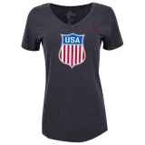 USA Hockey Nike Olympic Women's V-Neck Short Sleeve Tee Shirt