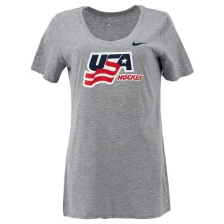 USA Hockey Nike Women's V-Neck Short Sleeve Tee Shirt