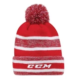 CCM Core Heathered Pom Knit Beanie - Youth-vs-Under Armour 4 in 1 Men's Beanie