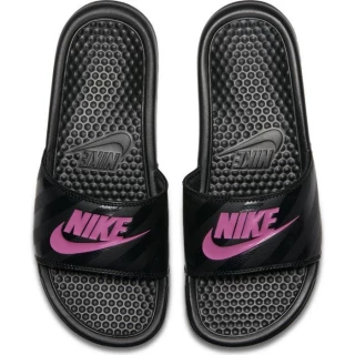 Nike Benassi JDI Women's Slide Sandals - Black/Vivid Pink/Black