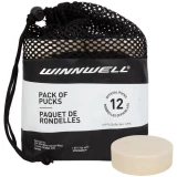 Winnwell White Goalie Training Puck - 12 Pack