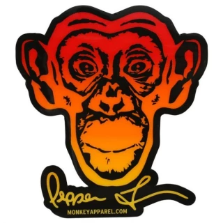 Monkey Sport by Pepper Foster - Monkey Logo Sticker (Red/Yellow)