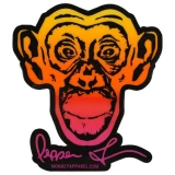 Monkey Sport by Pepper Foster - Monkey Logo Sticker (Yellow/Pink)