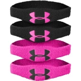 Under Armour Oversized Logo 1/2 in. Performance Wristband - 4 Pack