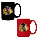 Chicago Blackhawks 15 oz Ceramic Mug Gift Set