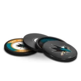 InGlasco Puck Coasters Pack - San Jose Sharks