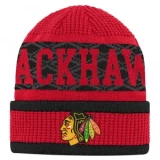 Outerstuff Puck Pattern Cuffed Knit - Chicago Blackhawks - Youth