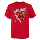 Outerstuff Angled Attitude Short Sleeve Tee Shirt - Chicago Blackhawks - Youth