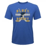 Outerstuff Super Stripe Short Sleeve Tri Blend Tee Shirt - St. Louis Blues - Youth