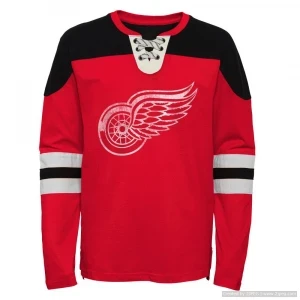 Outerstuff Goaltender LS Top - Detroit Red Wings - Youth