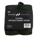 Black Ice Hockey Pucks Mesh Bag 12 Pack