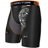 Shock Doctor 373 Ultra Compression Hockey Short w/AirCore Hard Cup-vs-Elite Pro Deluxe Support Jock w/ Cup