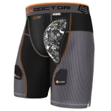 Shock Doctor 375 Ultra PowerStride Hockey Short w/Aircore Hard Cup-vs-Elite Adult Loose Fit Mesh Jock Short with Pro-Fit Cup